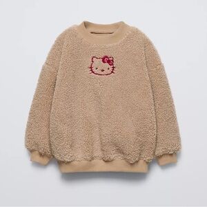 ZARA HELLO KITTY SANRIO FLEECE SWEATSHIRT